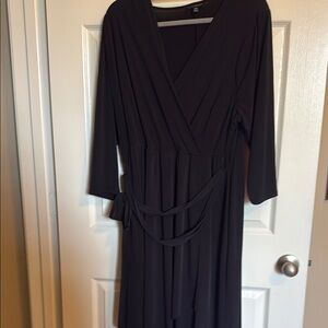 Lane Bryant Black Dress V-neck 3/4 Sleeve